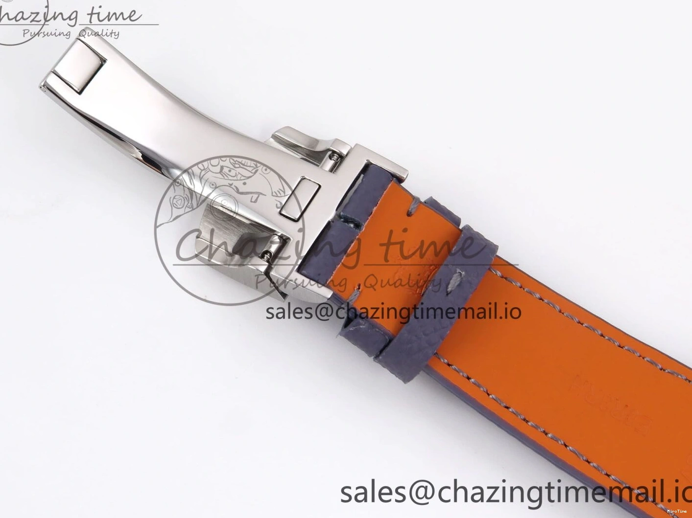 MIROTIME 0502 Lightweight Portugieser Automatic SS IW501708 APSF 1:1 Best Edition Light Blue Dial on Gray Leather Strap A 7012